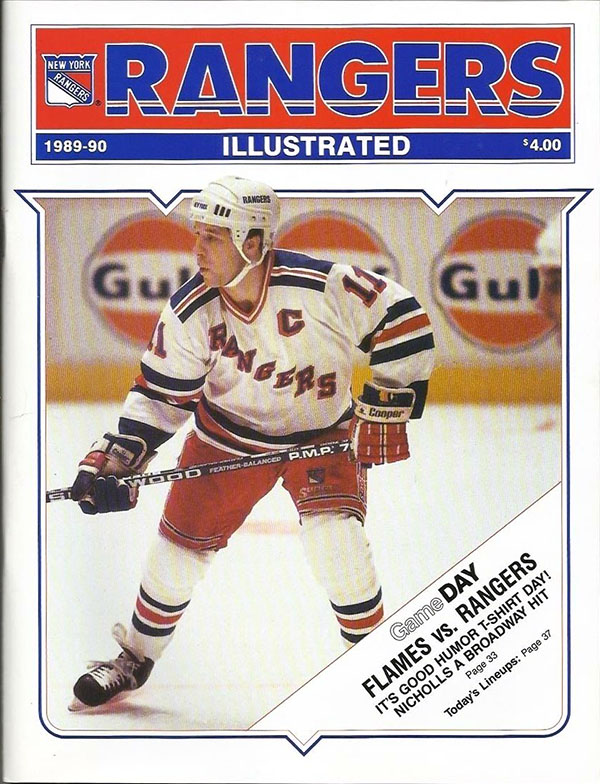 NHL Program: New York Rangers (1989-90)