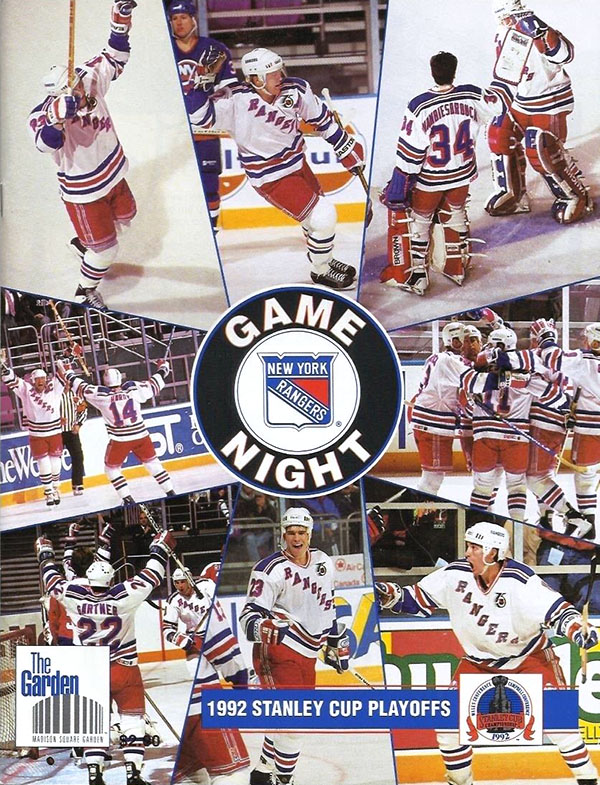 NHL Program: New York Rangers (1991-92)