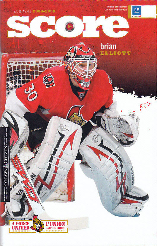 NHL Program: Ottawa Senators (2008-09)