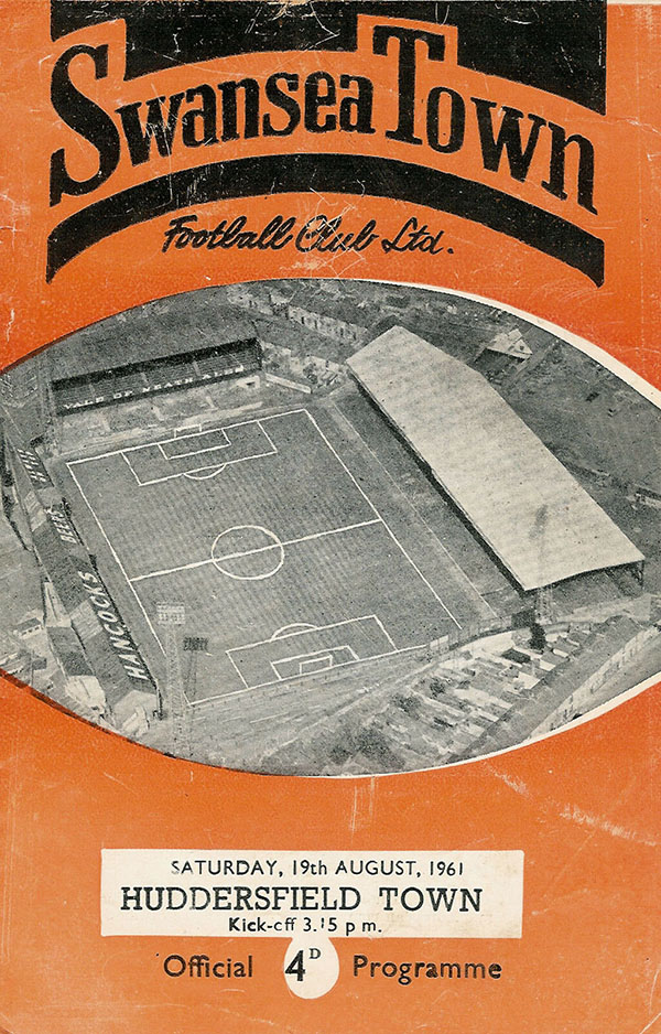 English Football Program: Swansea Town vs. Huddersfield Town (August 19, 1961)