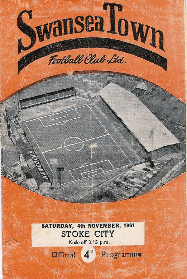 English Football Program: Swansea Town vs. Stoke City (November 4, 1961)
