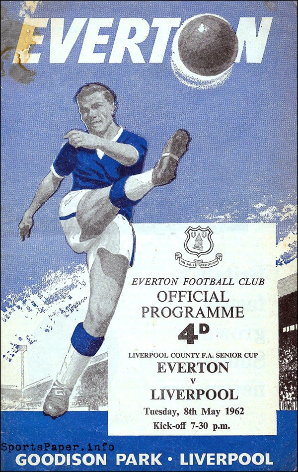 English Football Program: Everton vs. Liverpool (May 8, 1962)