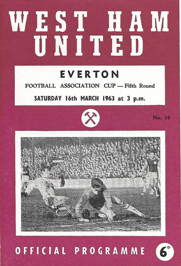 English Football Program: West Ham United vs. Everton (March 16, 1963)