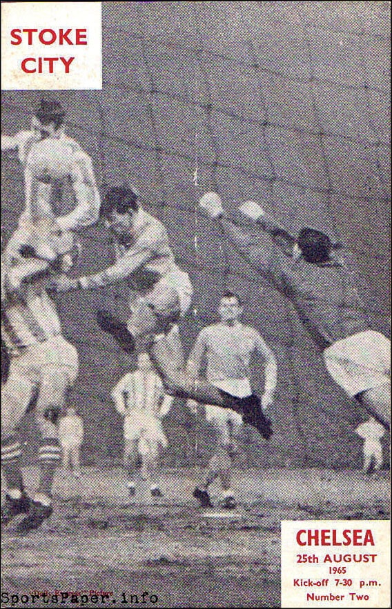 English Football Program: Stoke City vs. Chelsea (August 25, 1965)