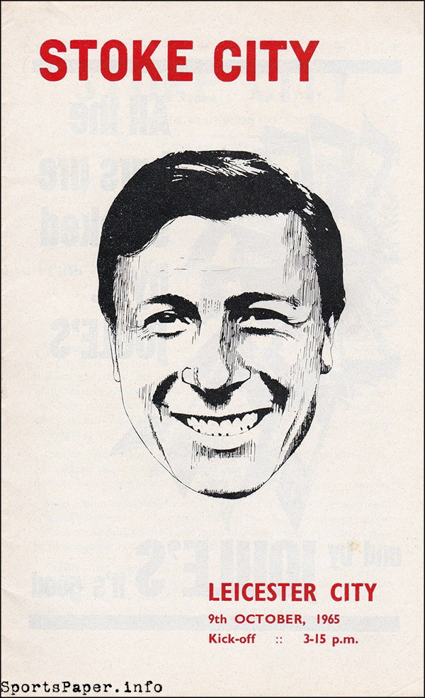 English Football Program: Stoke City vs. Leicester City (October 9, 1965)