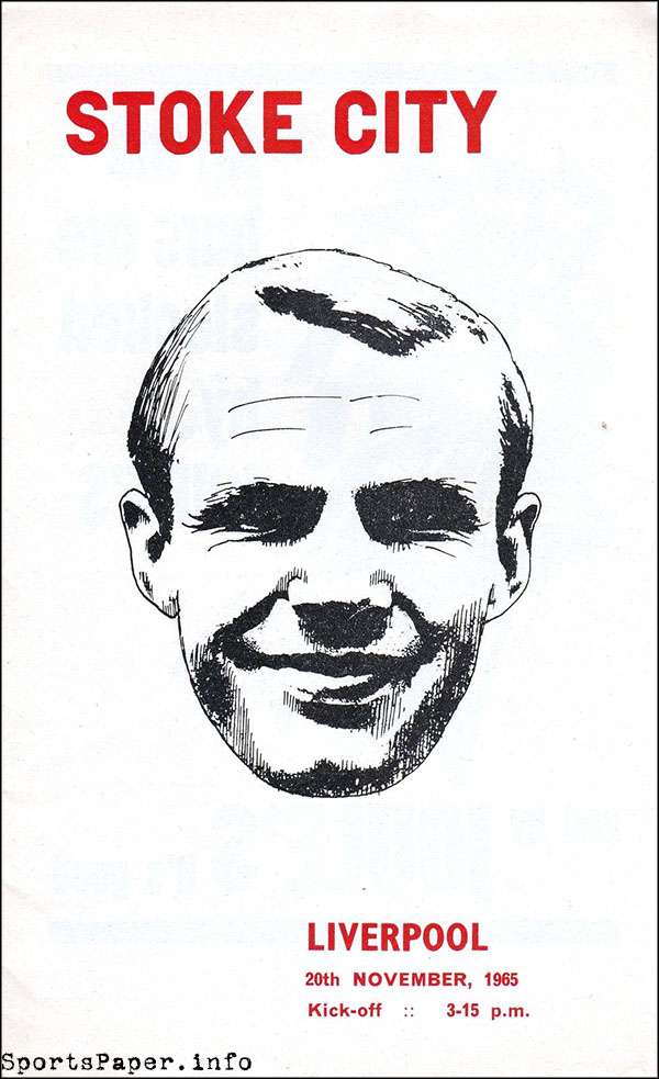 English Football Program: Stoke City vs. Liverpool (November 20, 1965)