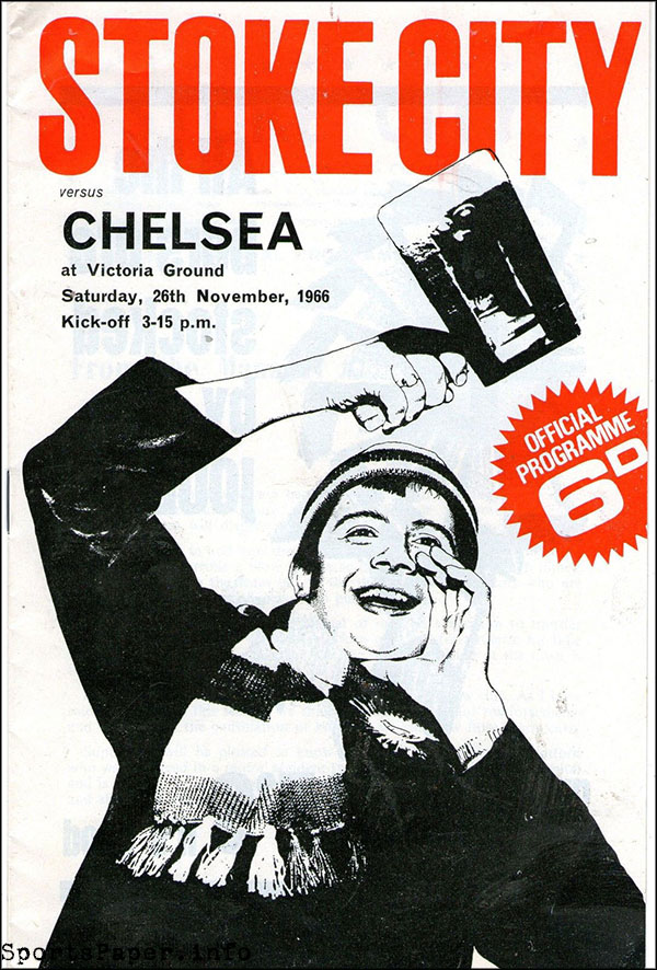 English Football Program: Stoke City vs. Chelsea (November 26, 1966)