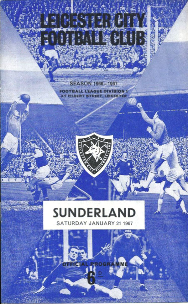 English Football Program: Leicester City vs. Sunderland (January 21, 1967)