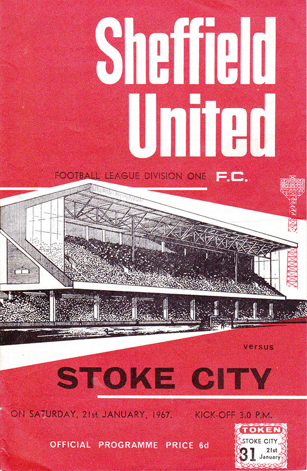English Football Program: Sheffield United vs. Stoke City (January 21, 1967)