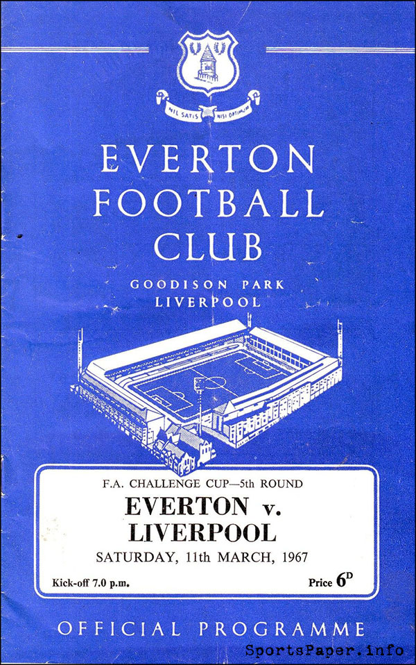 English Football Program: Everton vs. Liverpool (March 11, 1967)
