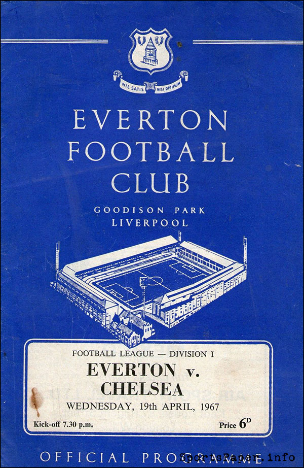 English Football Program: Everton vs. Chelsea (April 19, 1967)