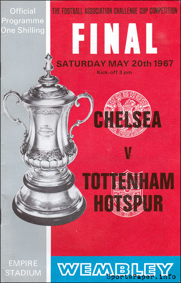 English Football Program: Chelsea vs. Tottenham Hotspur (May 20, 1967)