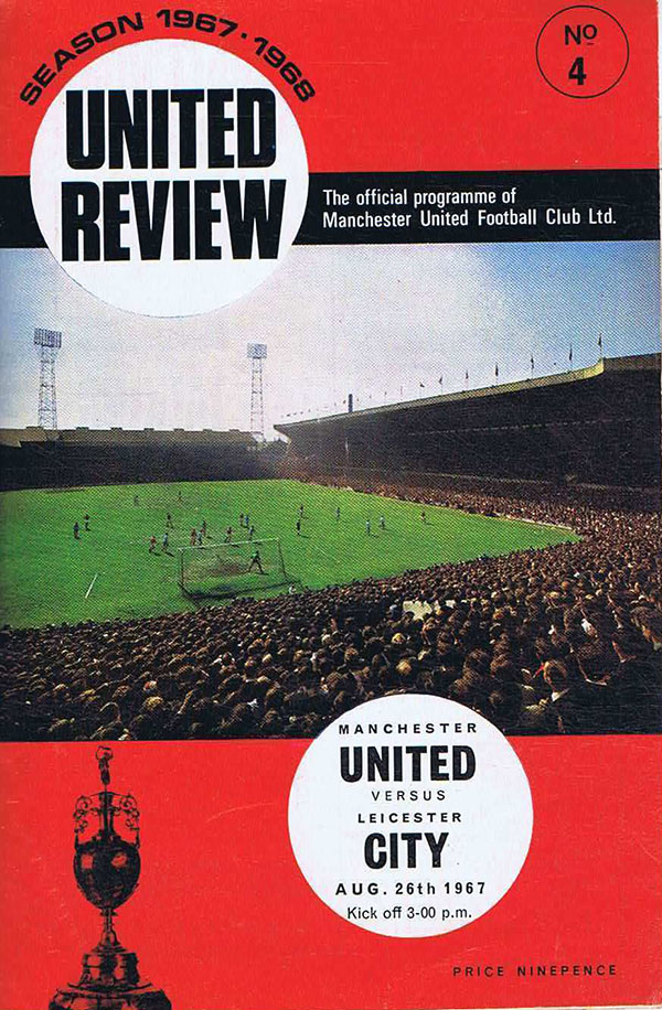 English Football Program: Manchester United vs. Leicester City (August 26, 1967)