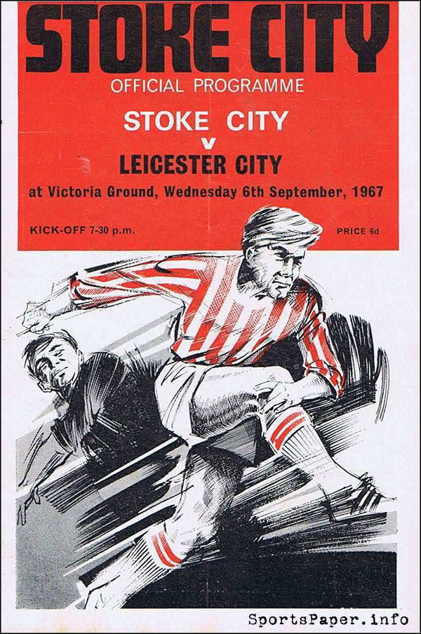 English Football Program: Stoke City vs. Leicester City (September 6, 1967)