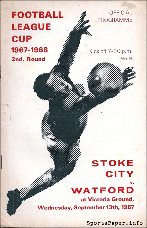 English Football Program: Stoke City vs. Watford (September 13, 1967)