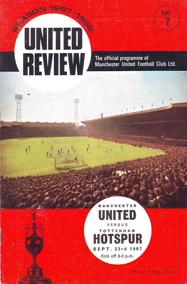 English Football Program: Manchester United vs. Tottenham Hotspur (September 23, 1967)