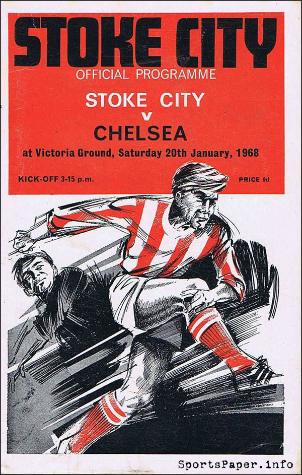 English Football Program: Stoke City vs. Chelsea (January 20, 1968)