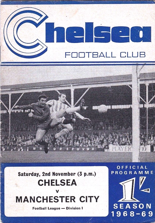 English Football Program: Chelsea vs. Manchester City (November 2, 1968)