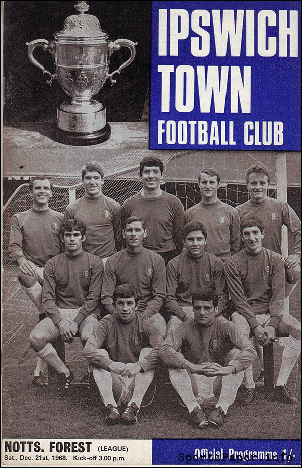 English Football Program: Ipswich Town vs. Nottingham Forest (December 21, 1968)