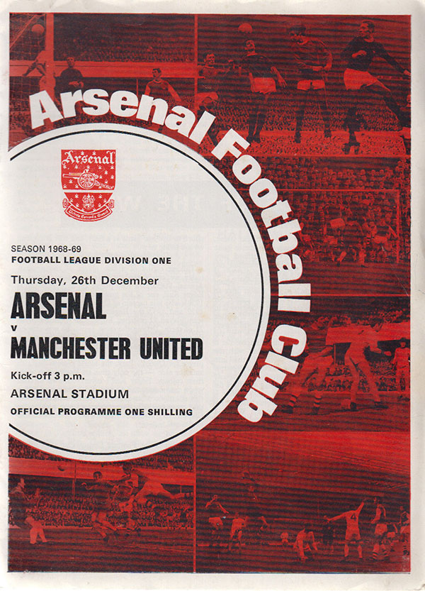 English Football Program: Arsenal vs. Manchester United (December 26, 1968)