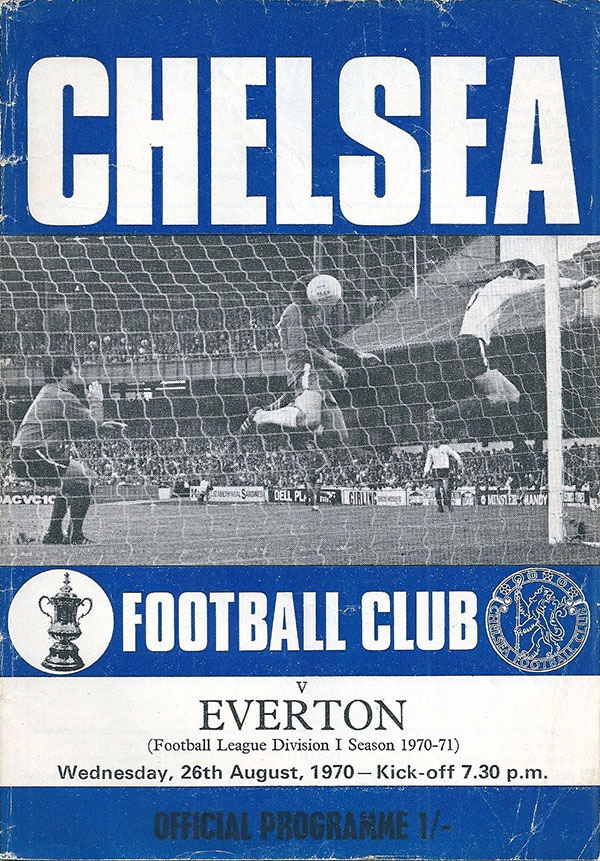 English Football Program: Chelsea vs. Everton (August 26, 1970)