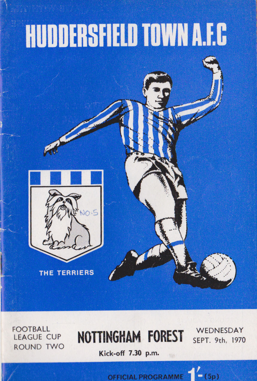English Football Program: Huddersfield Town vs. Nottingham Forest (September 9, 1970)