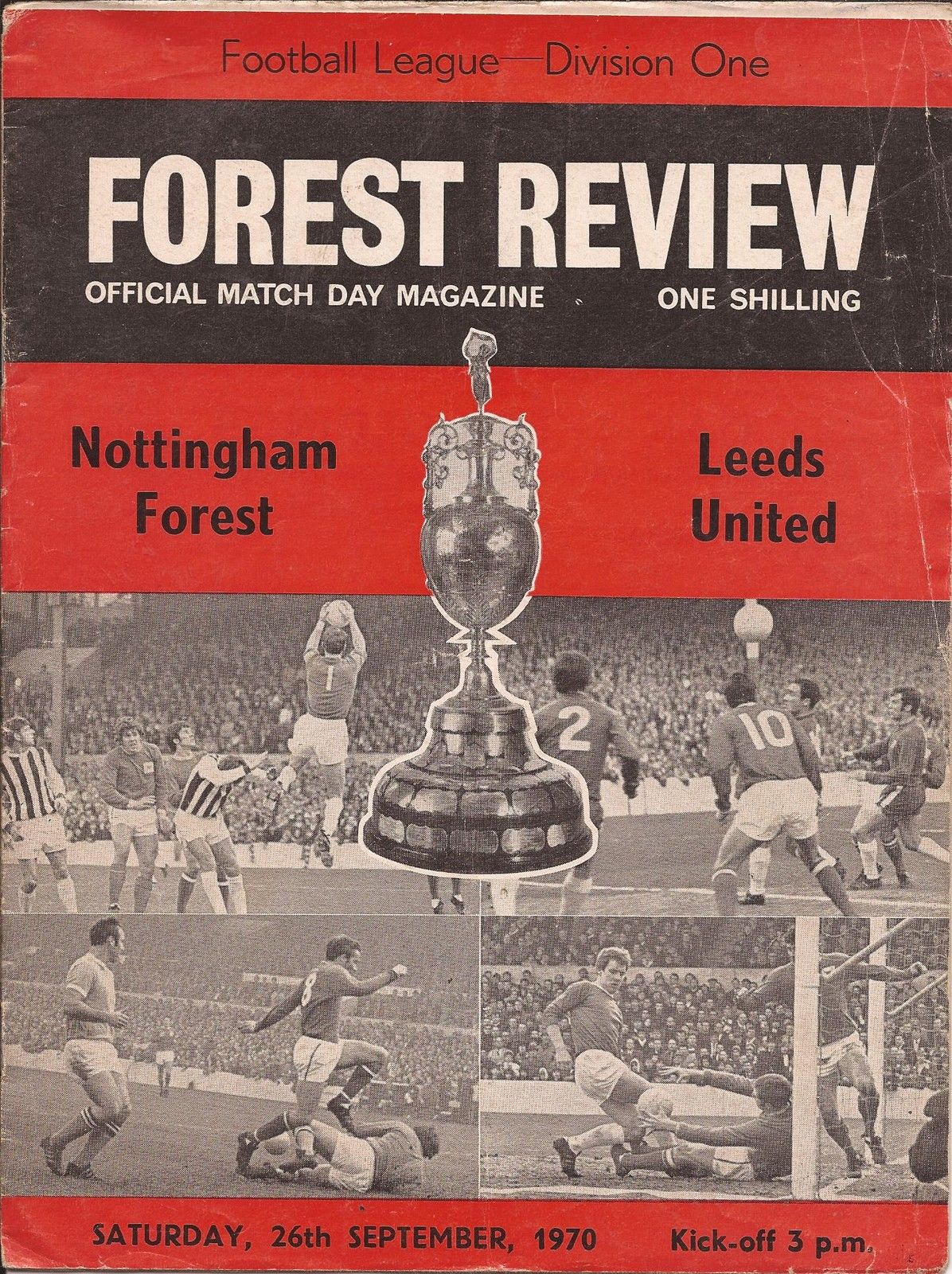 English Football Program: Nottingham Forest vs. Leeds United (September 26, 1970)