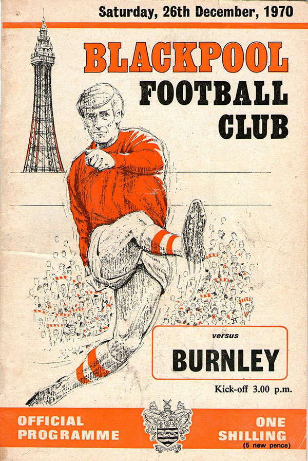 English Football Program: Blackpool vs. Burnley (December 26, 1970)