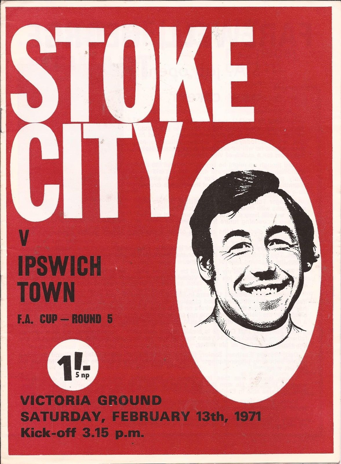 English Football Program: Stoke City vs. Ipswich Town (February 13, 1971)