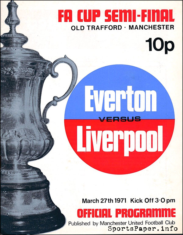English Football Program: Everton vs. Liverpool (March 27, 1971)