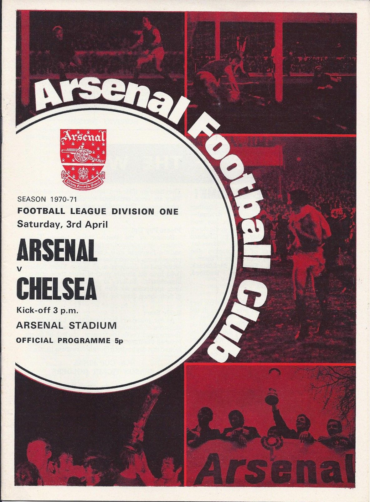 English Football Program: Arsenal vs. Chelsea (April 3, 1971)