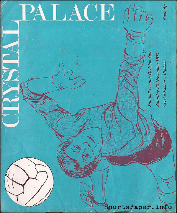 English Football Program: Crystal Palace vs. Chelsea (November 20, 1971)