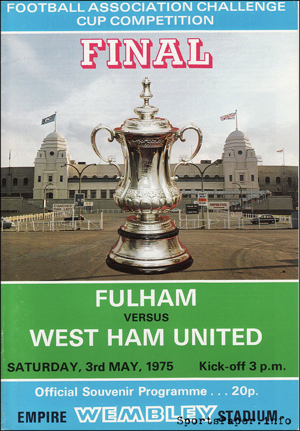 English Football Program: Fulham vs. West Ham United (May 3, 1975)