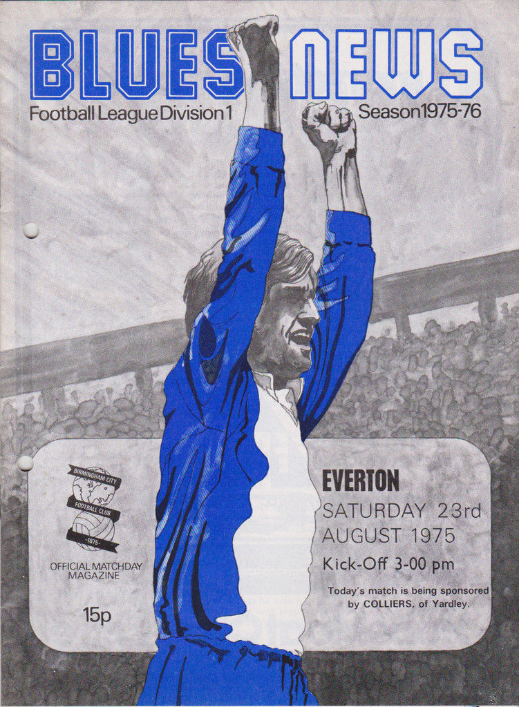 English Football Program: Birmingham City vs. Everton (August 23, 1975)