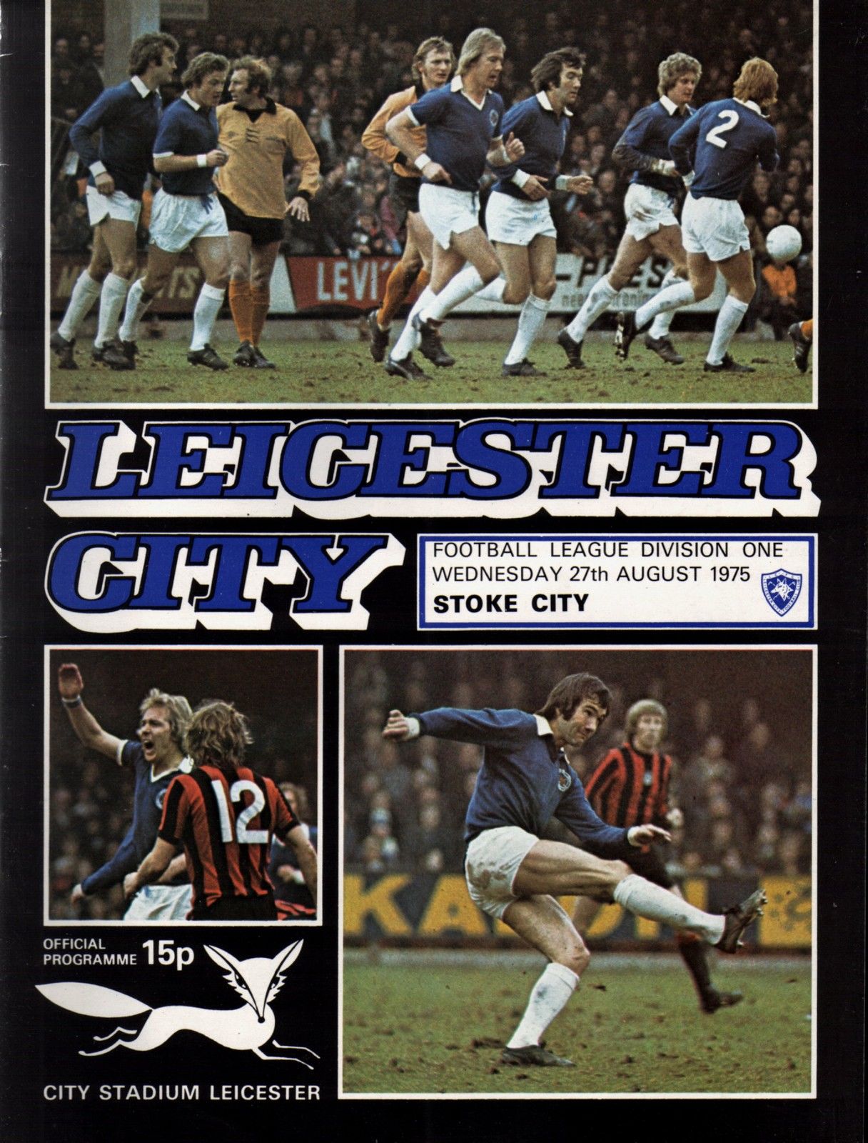 English Football Program: Leicester City vs. Stoke City (August 27, 1975)