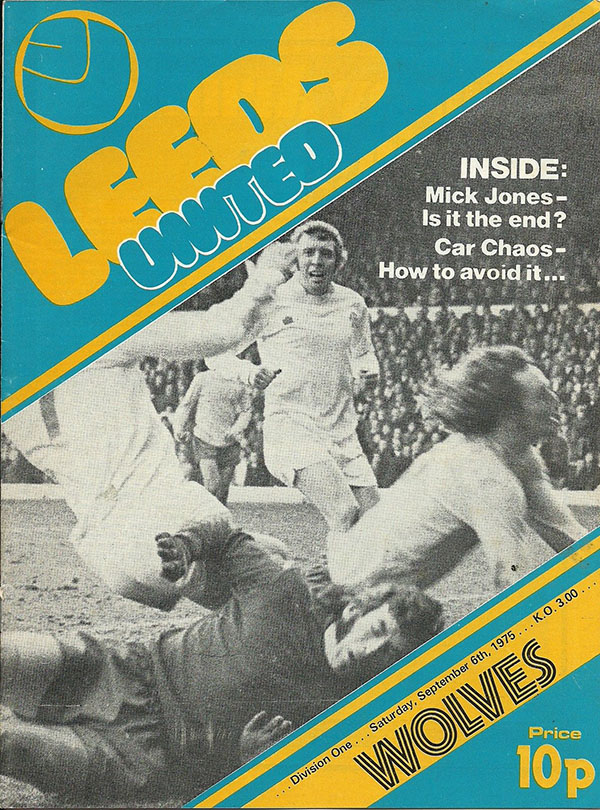 English Football Program: Leeds United vs. Wolverhampton Wanderers (September 6, 1975)