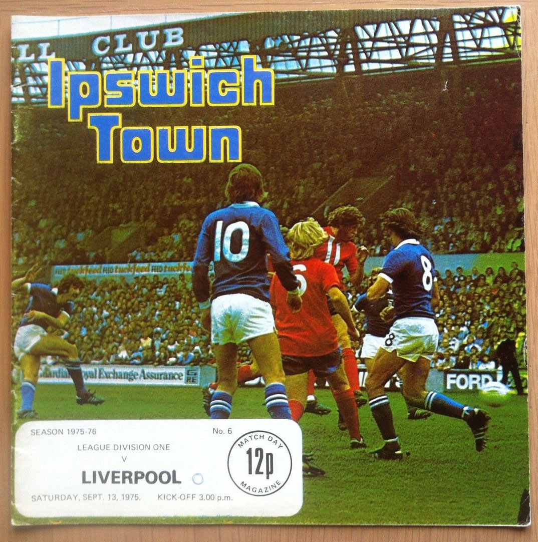 English Football Program: Ipswich Town vs. Liverpool (September 13, 1975)