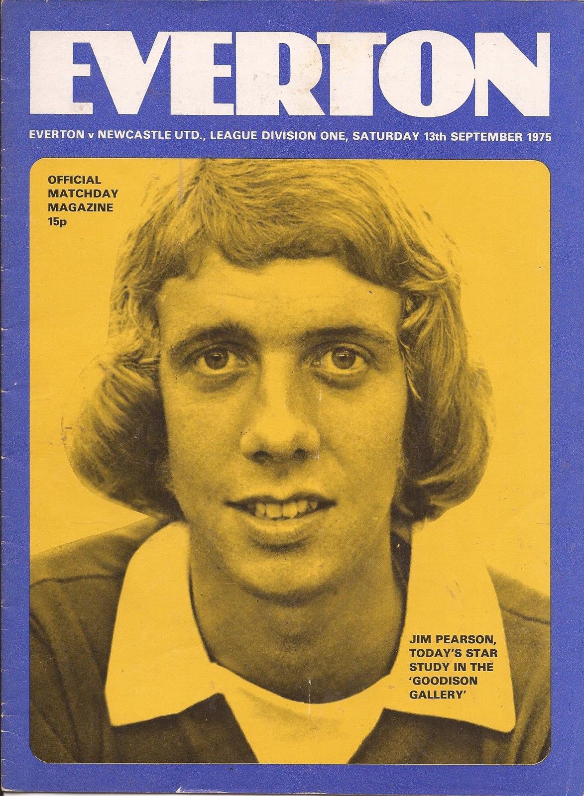 English Football Program: Everton vs. Newcastle United (September 13, 1975)