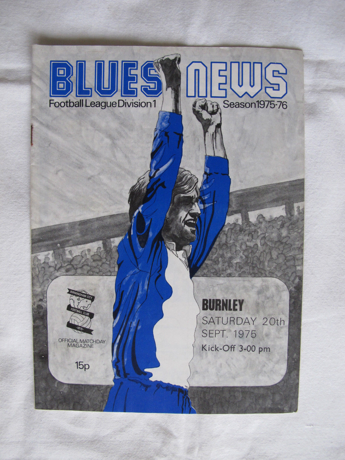 English Football Program: Birmingham City vs. Burnley (September 20, 1975)