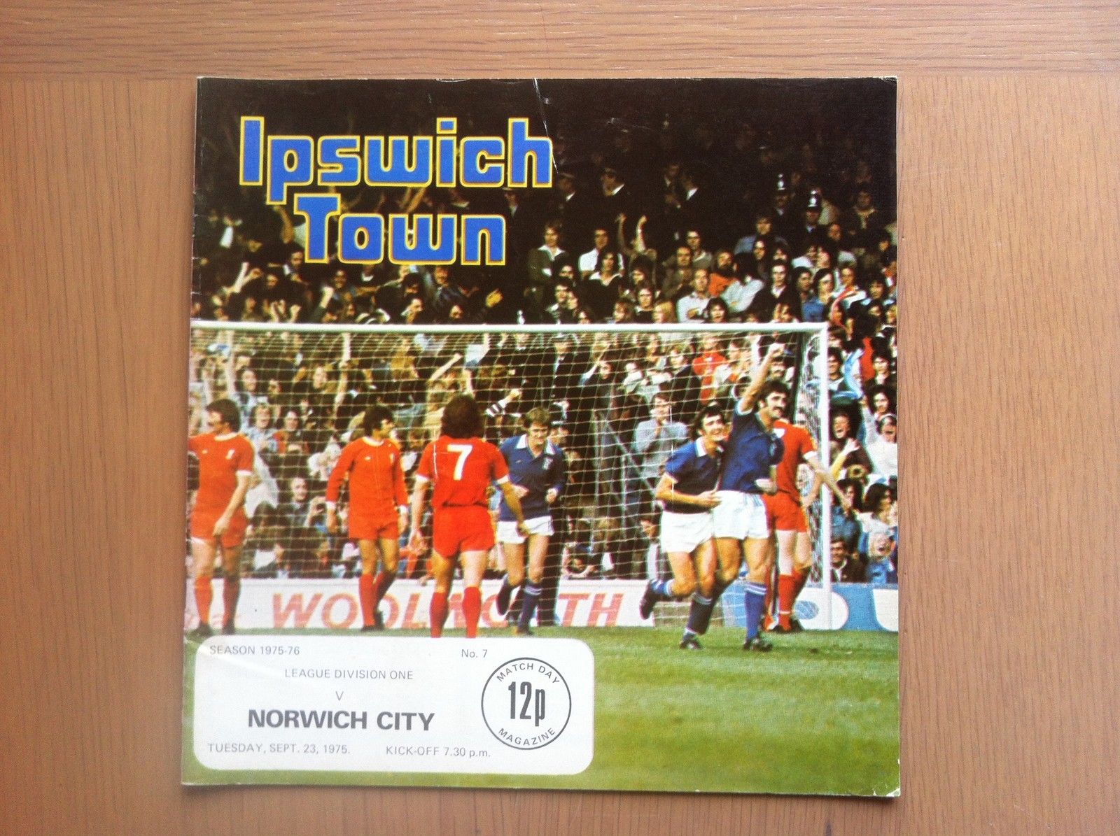 English Football Program: Ipswich Town vs. Norwich City (September 23, 1975)