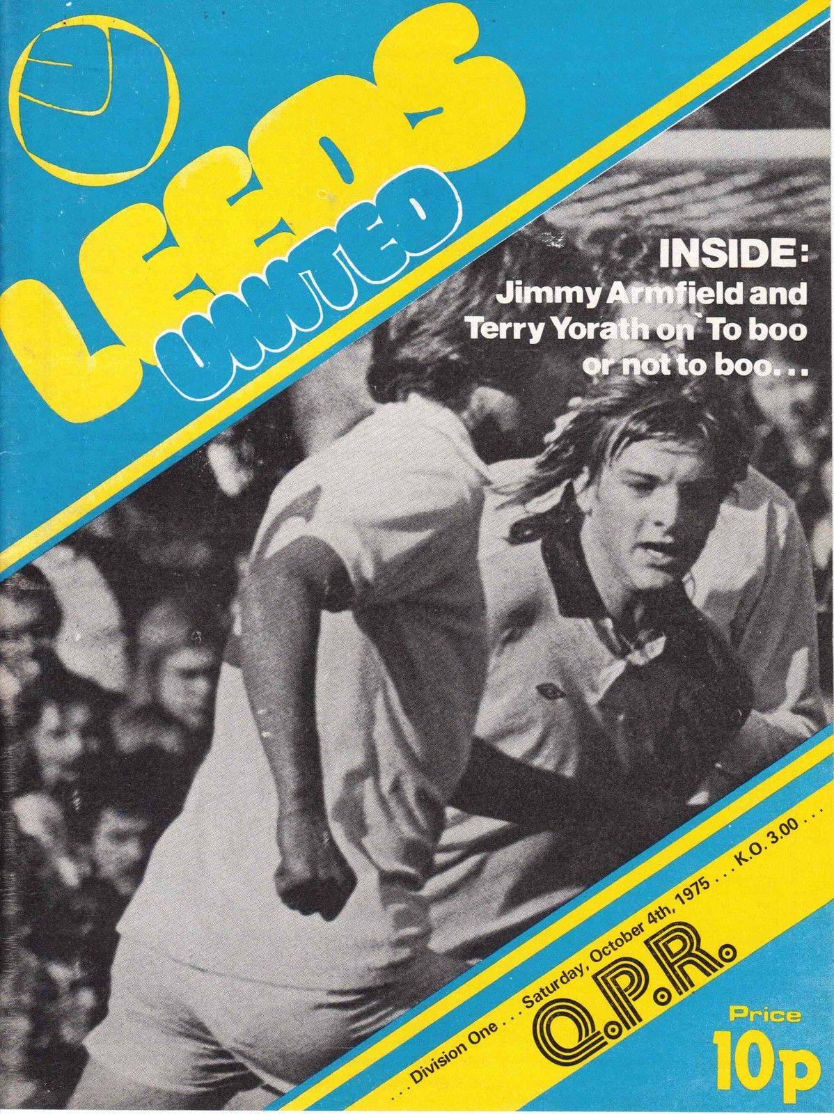 English Football Program: Leeds United vs. Queens Park Rangers (October 4, 1975)