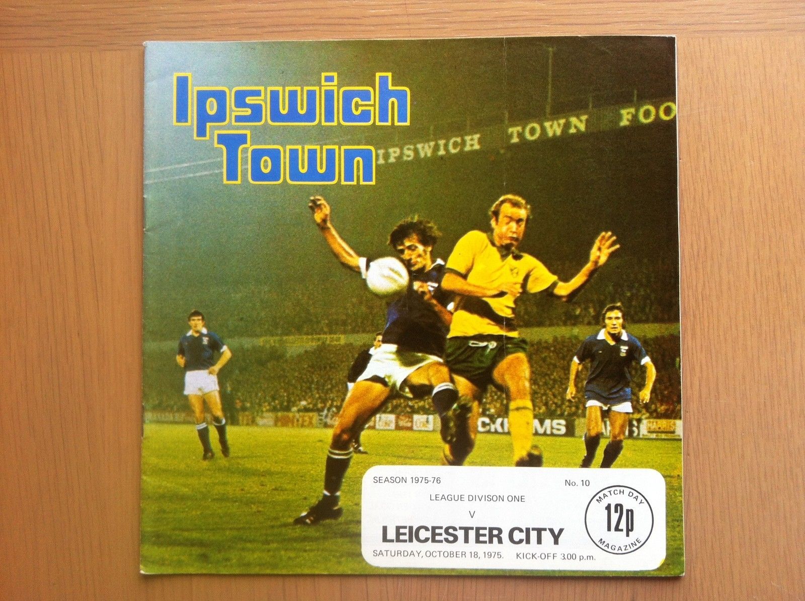 English Football Program: Ipswich Town vs. Leicester City (October 18, 1975)