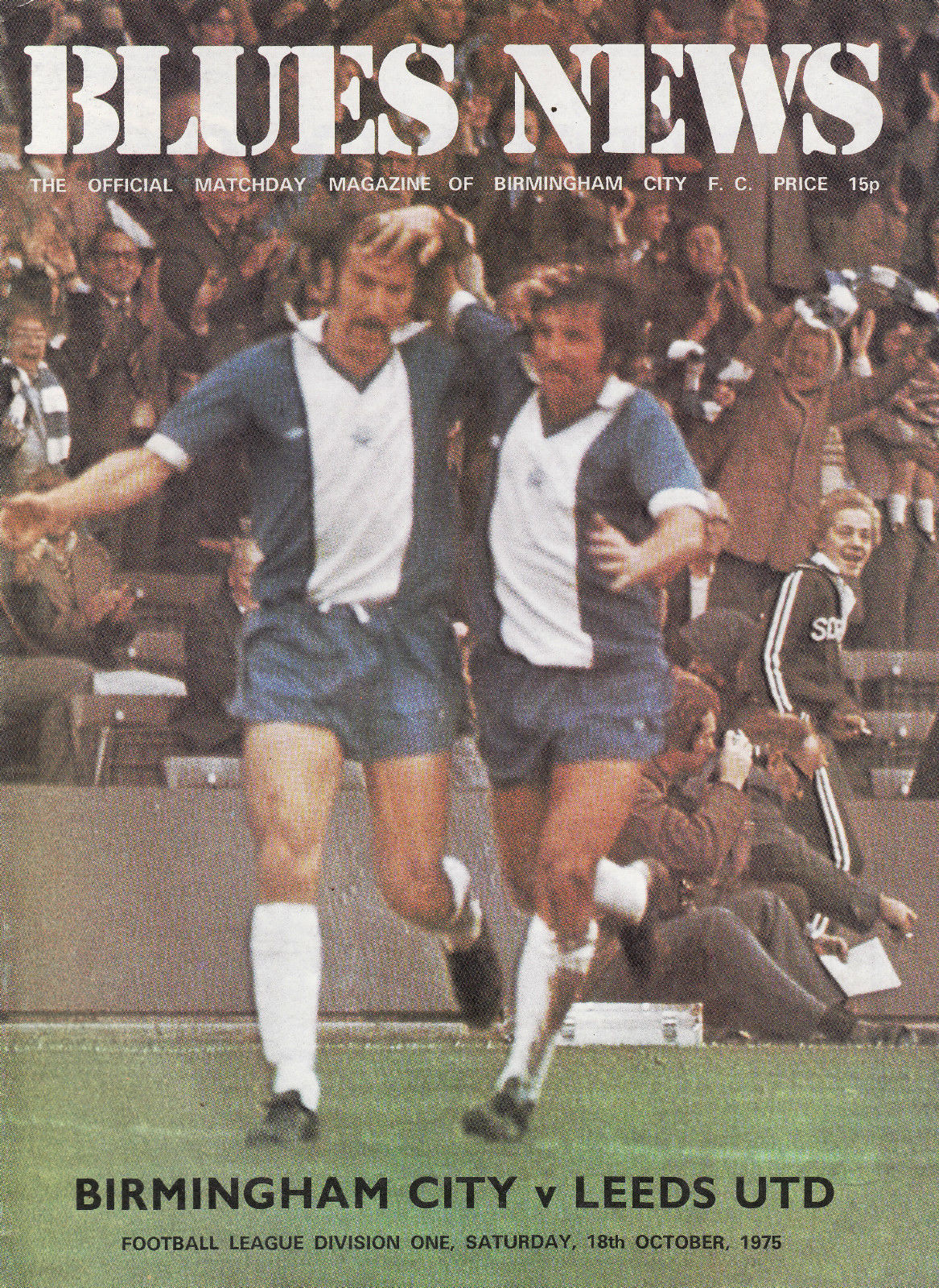 English Football Program: Birmingham City vs. Leeds United (October 18, 1975)