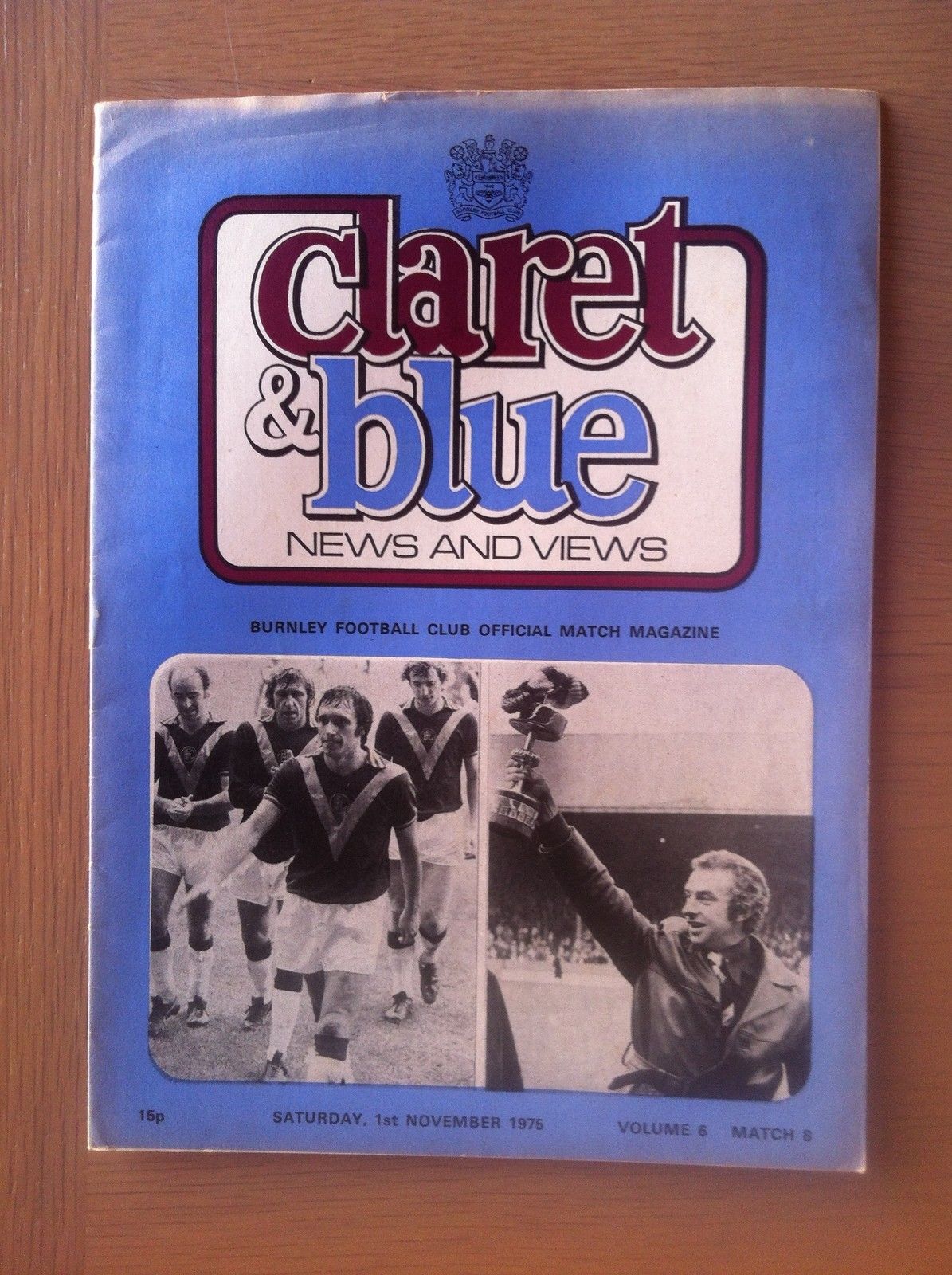 English Football Program: Burnley vs. Stoke City (November 1, 1975)