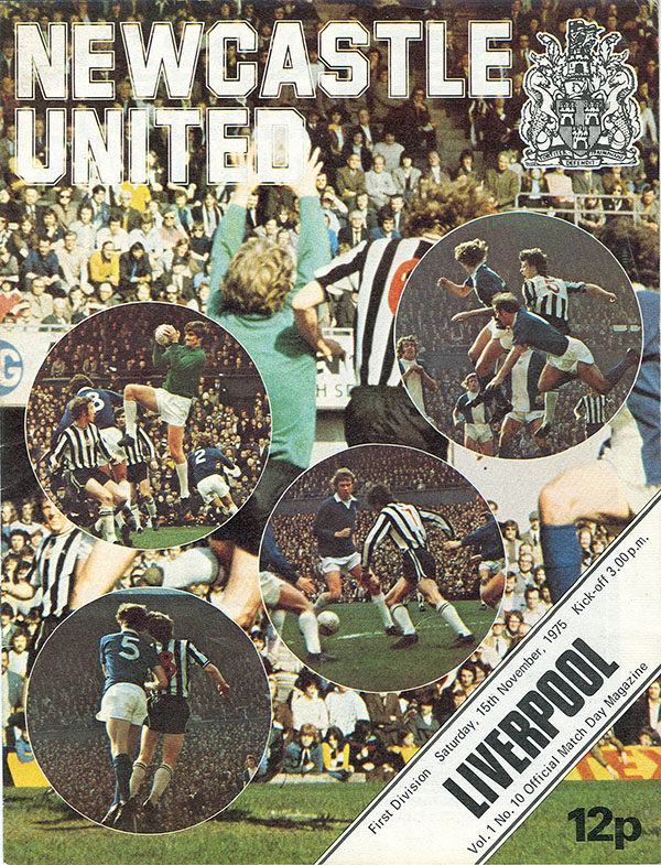 English Football Program: Newcastle United vs. Liverpool (November 15, 1975)