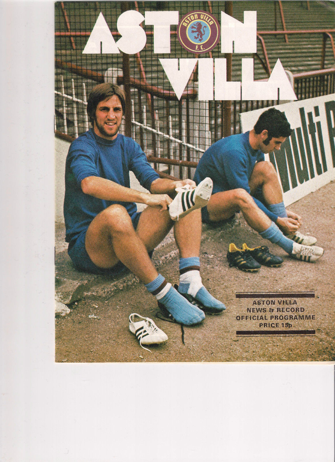 English Football Program: Aston Villa vs. Leicester City (November 29, 1975)