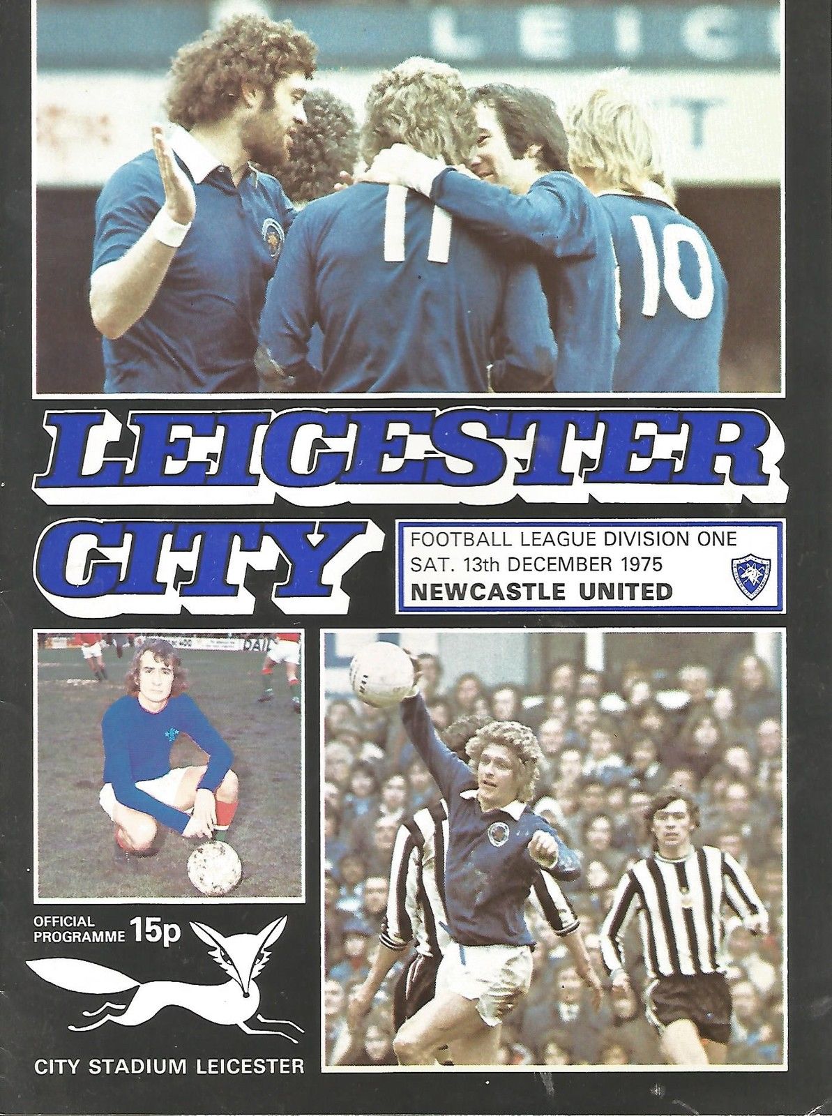 English Football Program: Leicester City vs. Newcastle United (December 13, 1975)