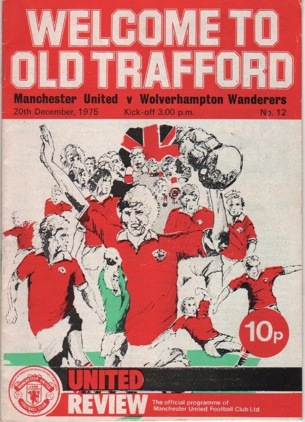 English Football Program: Manchester United vs. Wolverhampton Wanderers (December 20, 1975)