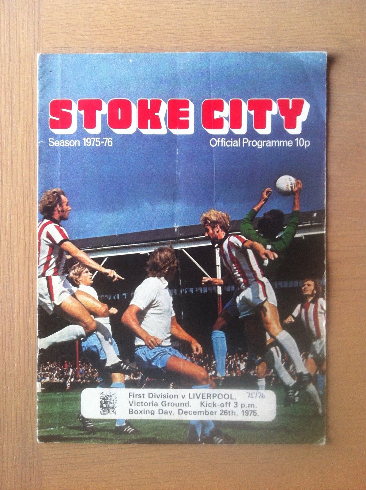 English Football Program: Stoke City vs. Liverpool (December 26, 1975)
