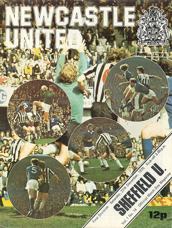 English Football Program: Newcastle United vs. Sheffield United (December 27, 1975)